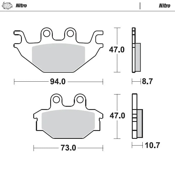 Moto-Master Jarrupalat Can Am: ds 250 07-11 eteen / taakse