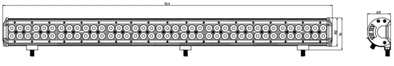 Kinwons Led Kaukovalopaneeli 10-30V 234W Combo