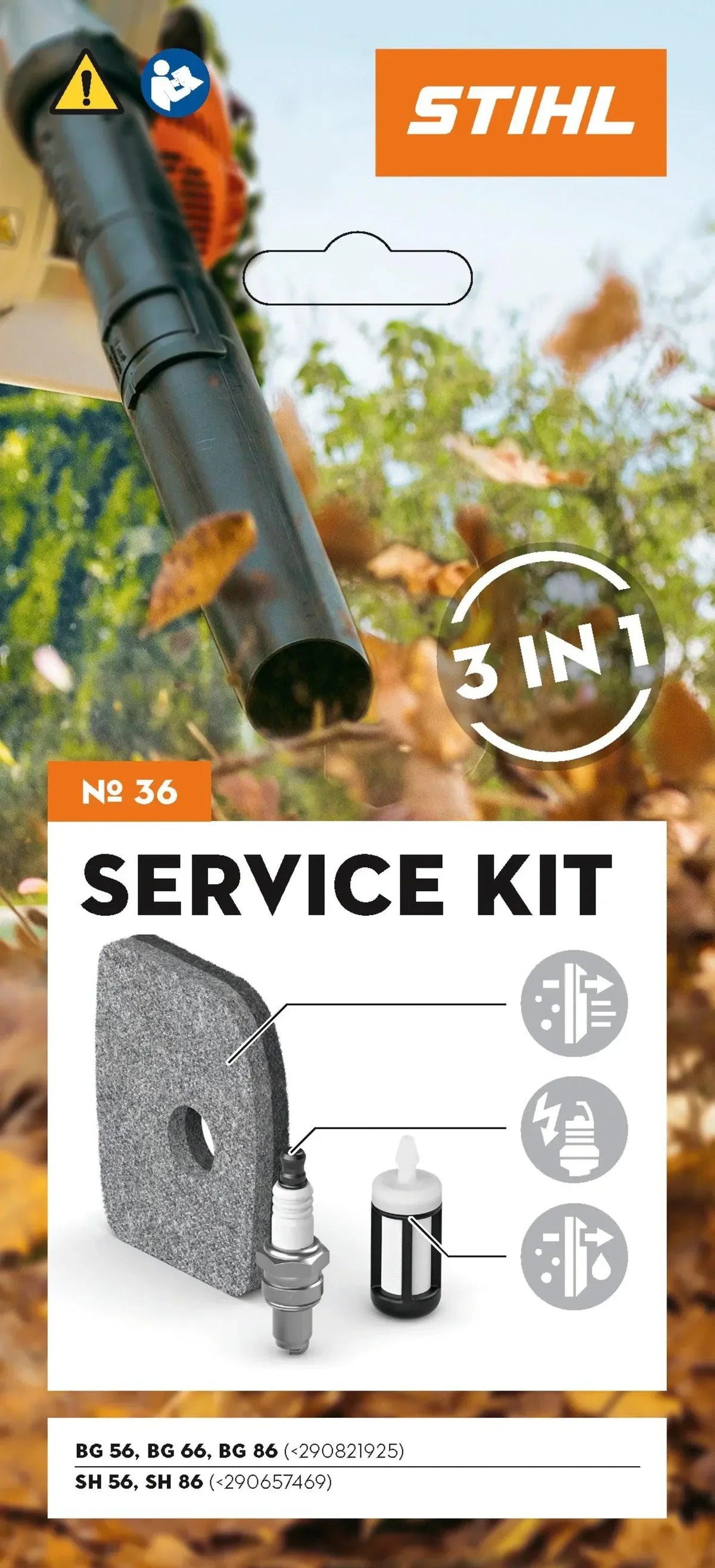 STIHL huoltosarja 36, puhaltimille BG 56, BG 86, SH 56, SH 86 - Puutarhakone