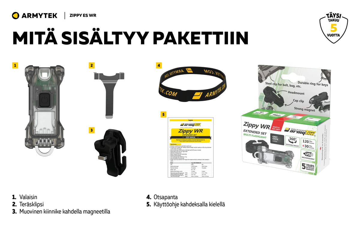 ARMYTEK Zippy WR Extended set