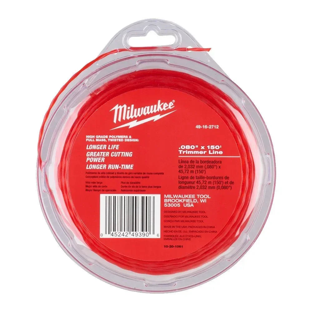 Milwaukee trimmerin siima 45M / 2,0 mm - Puutarhakone