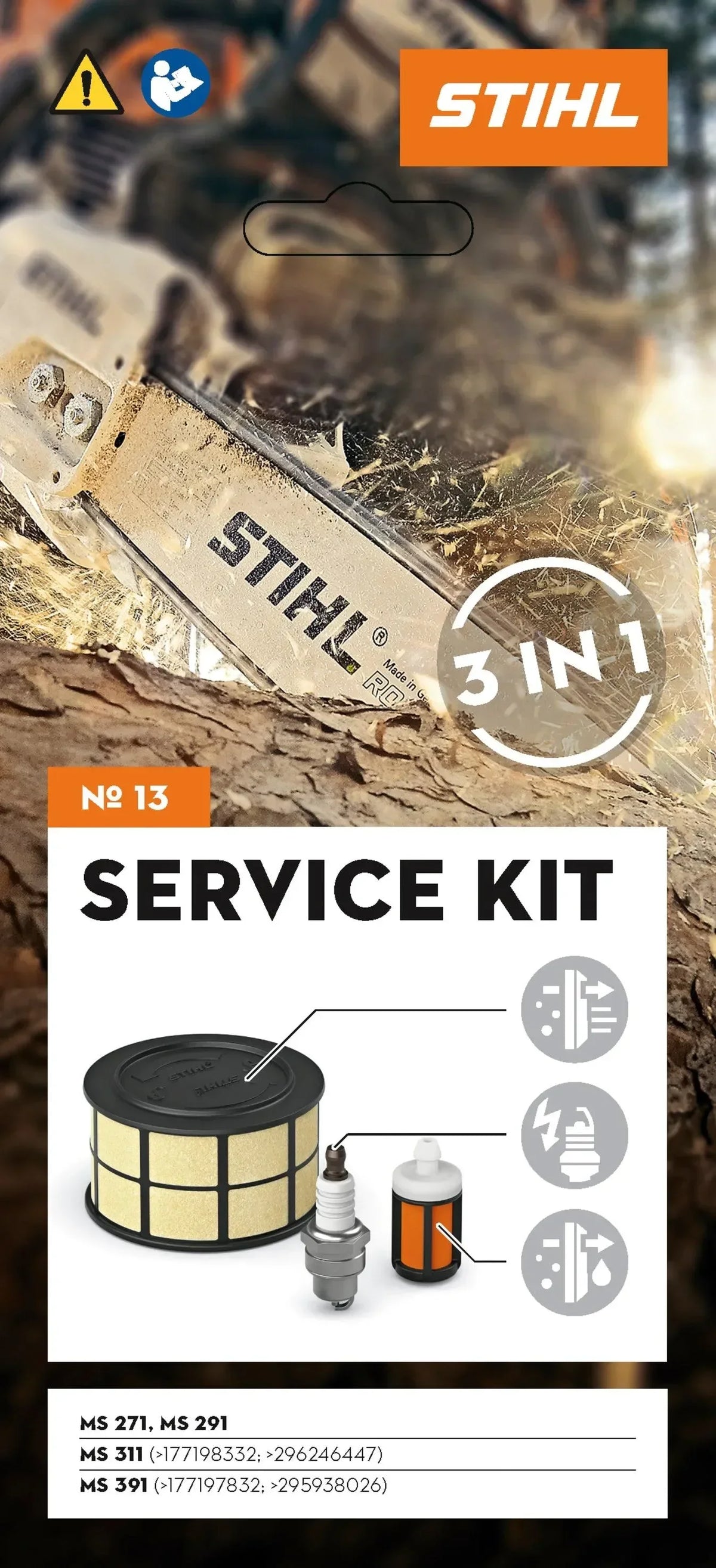 STIHL huoltosarja 13, MS 271, 291, 391 - Puutarhakone