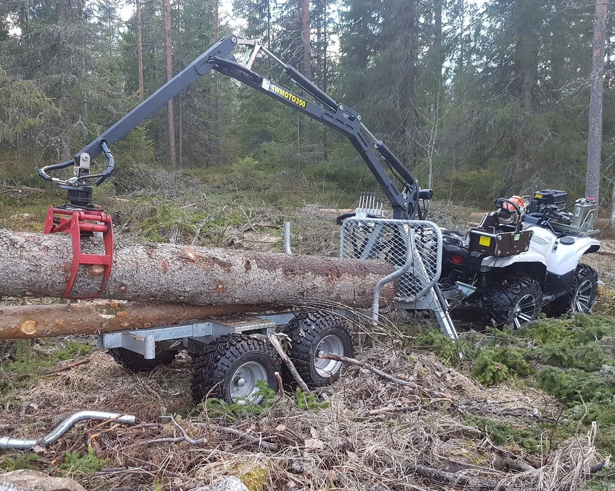 ATV Grapple crane 350-II Hydraulisella vedolla ja vinssilla