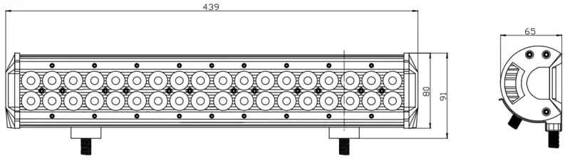 Kinwons Led Kaukovalopaneeli 10-30V 108W Combo