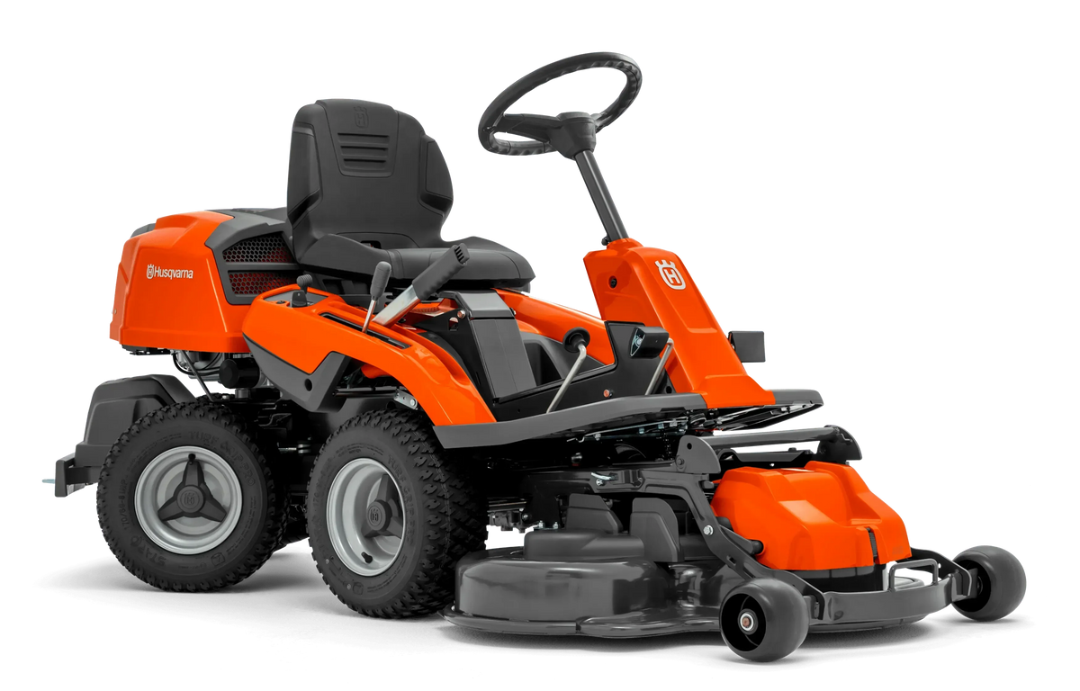 Husqvarna Rider 214C ajoleikkuri + combi 94 - Puutarhakone
