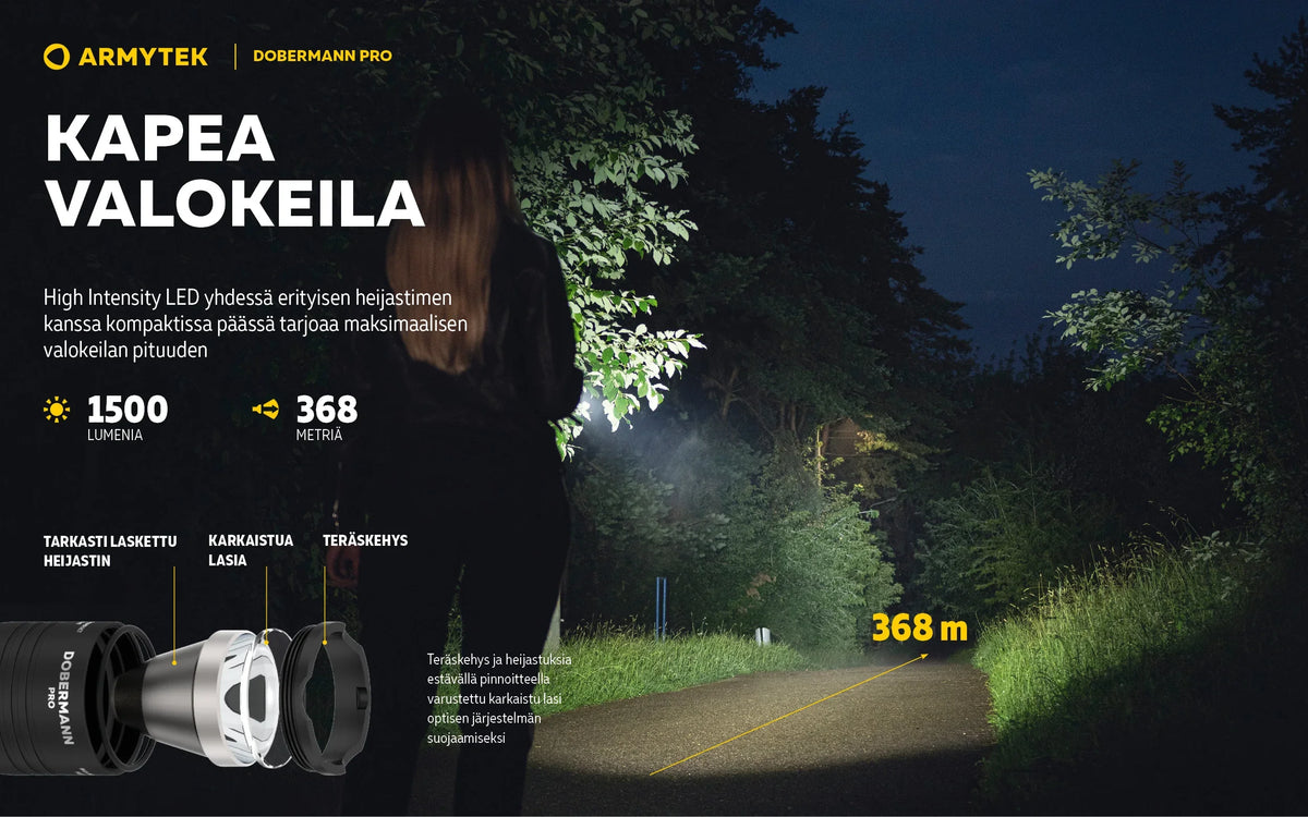Armytek Dobermann Pro Magnet USB Sand (lämmin valo)