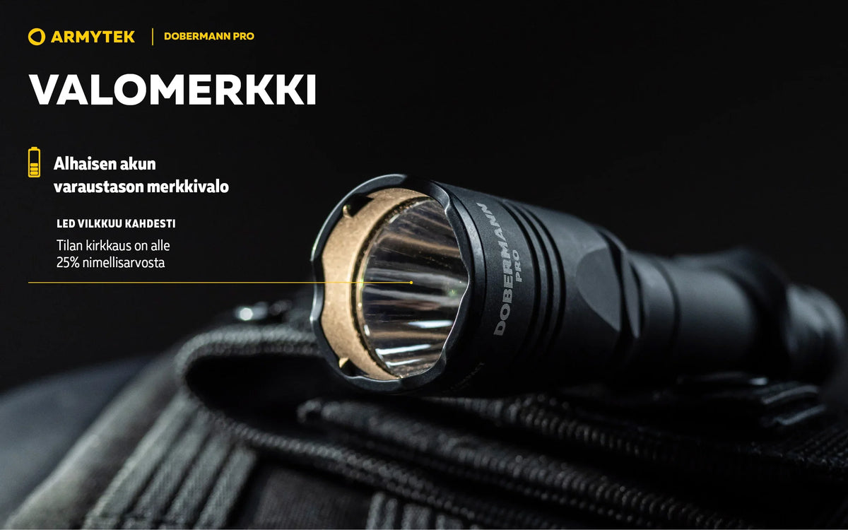 Armytek Dobermann Pro Magnet USB Sand (lämmin valo)