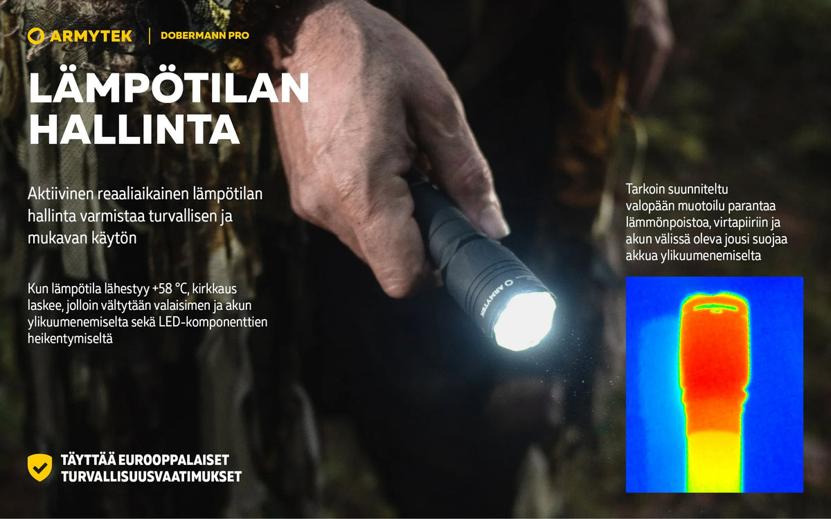 Armytek Dobermann Pro Magnet USB Sand (lämmin valo)