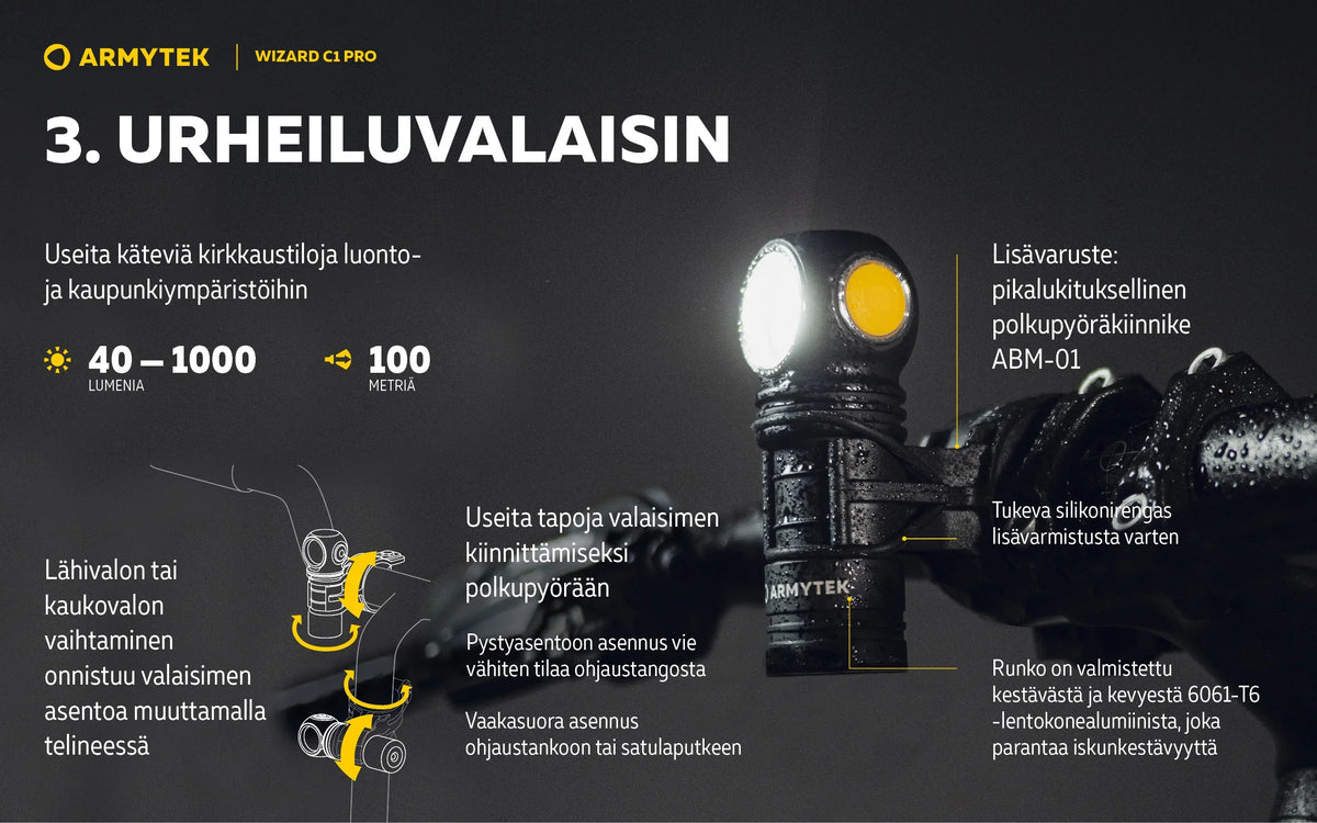 Armytek Wizard C1 Pro -Valkoinen