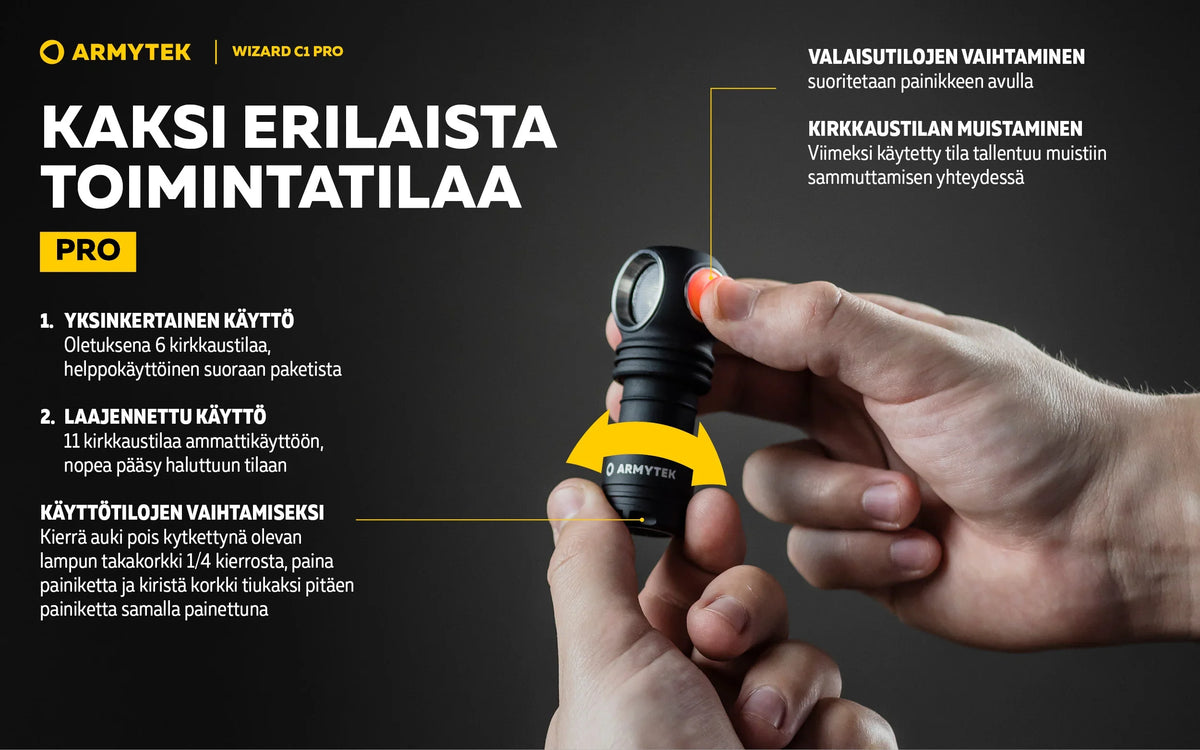 Armytek Wizard C1 Pro -Valkoinen