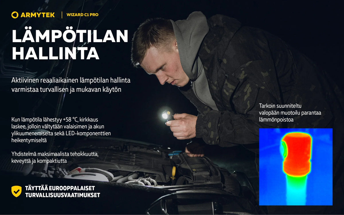 Armytek Wizard C1 Pro -Valkoinen