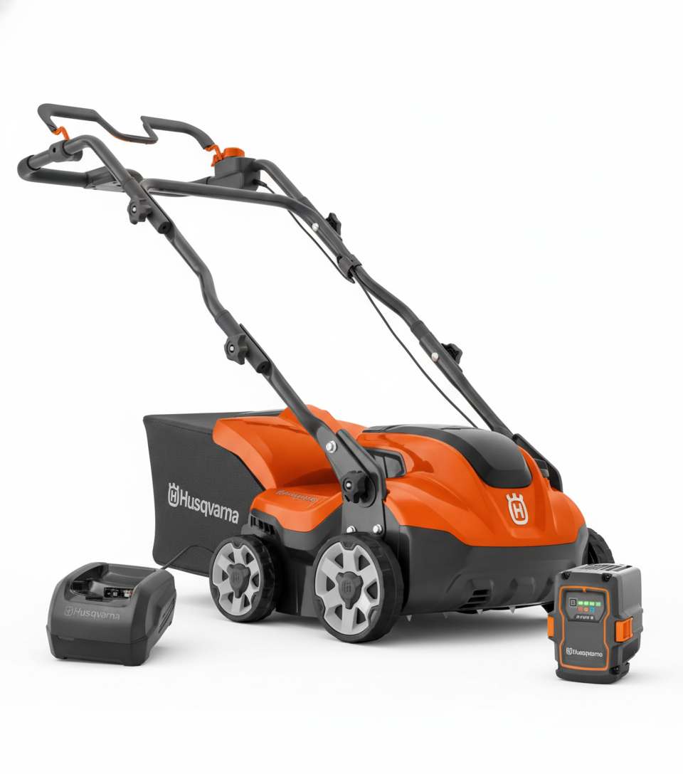 Husqvarna S 138i nurmikonilmaaja -setti