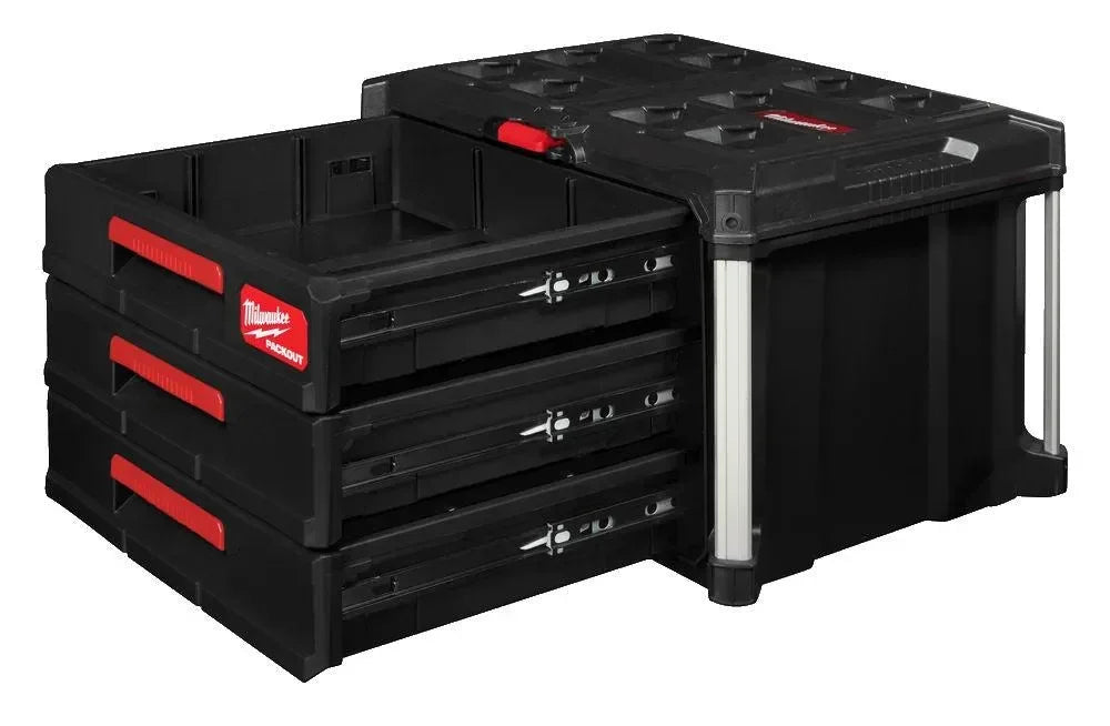 Milwaukee Packout työkalupakki 3 vetolaatikolla - Puutarhakone