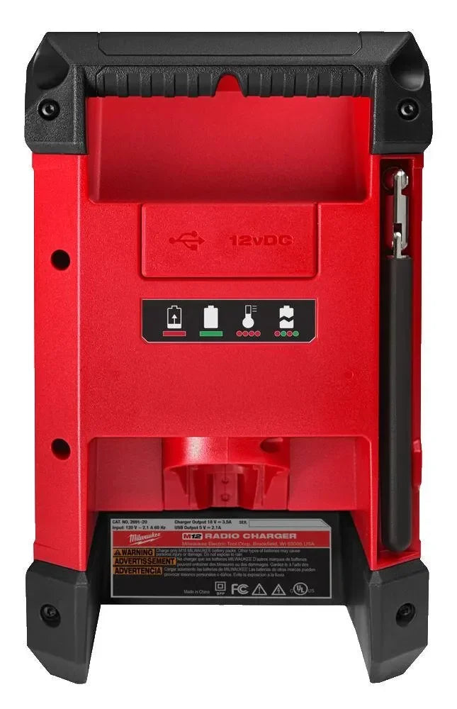 Milwaukee työmaaradio/laturi M12 RCDAB+ -runko - Puutarhakone